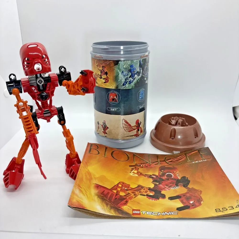 LEGO Bionicle 8534 Tahu 100% Complete with Canister and Instructions Rare!